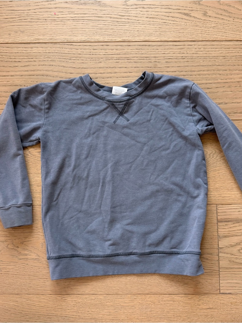 Jax & Lennon co muted blue pullover stretch knit sweater